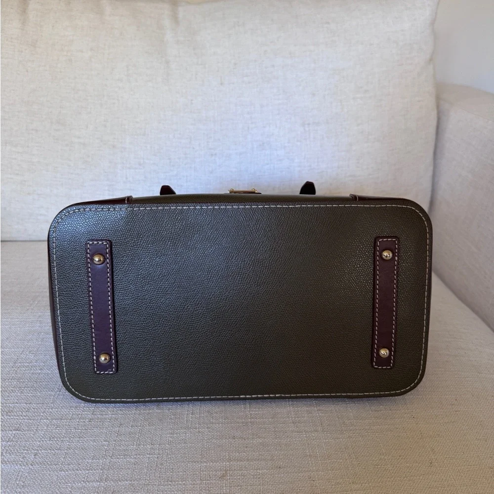 Dooney & Bourke  Olive and British Tan Large Satchel‎